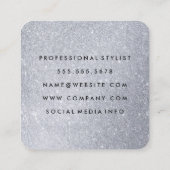 Scheerapparaat en kam Elegant Glitter Vierkante Visitekaartje (Achterkant)