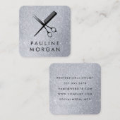 Scheerapparaat en kam Elegant Glitter Vierkante Visitekaartje (Voorkant / Achterkant)