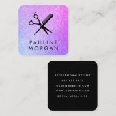 Scheerapparaat en kam Elegant Glitter Vierkante Visitekaartje (Voorkant / Achterkant)
