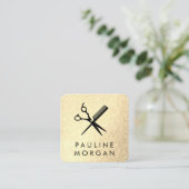 Scheerapparaat en kam Elegant Glitter Vierkante Visitekaartje (Staand voorkant)