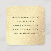 Scheerapparaat en kam Elegant Glitter Vierkante Visitekaartje (Achterkant)