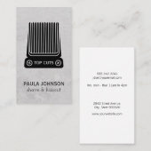 Scheerapparaat voor snorbaard Kappersscheermes Kap Visitekaartje (Voorkant / Achterkant)