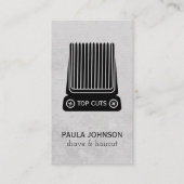 Scheerapparaat voor snorbaard Kappersscheermes Kap Visitekaartje (Voorkant)