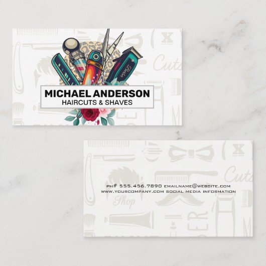 Scheerapparatuur | Haarverzorging Visitekaartje (Voorkant / Achterkant)