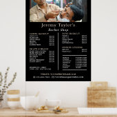 Scheerbeurt, Prijzenlijst Herenkappers Poster (Keuken)