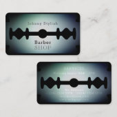 Scheerblauw in de scheerblauw visitekaartje (Voorkant / Achterkant)