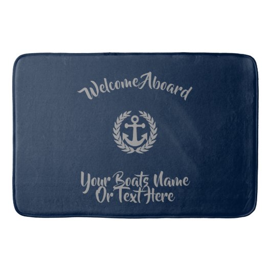 Scheerboot met ankermotieven of jacht badmat (Voorkant)