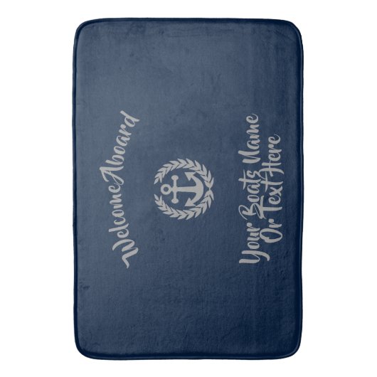 Scheerboot met ankermotieven of jacht badmat (Voorkant Verticaal)