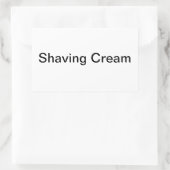 Scheercrèmetiketten/ Rechthoekige Sticker (Tas)