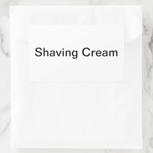 Scheercrèmetiketten/ Rechthoekige Sticker (Tas)