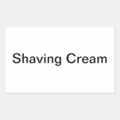 Scheercrèmetiketten/ Rechthoekige Sticker (Voorkant)