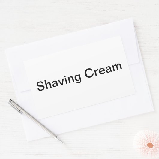 Scheercrèmetiketten/ Rechthoekige Sticker (Envelop)