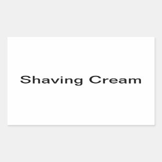 Scheercrèmetiketten/ Rechthoekige Sticker