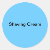 Scheercrèmetiketten/ Ronde Sticker (Voorkant)
