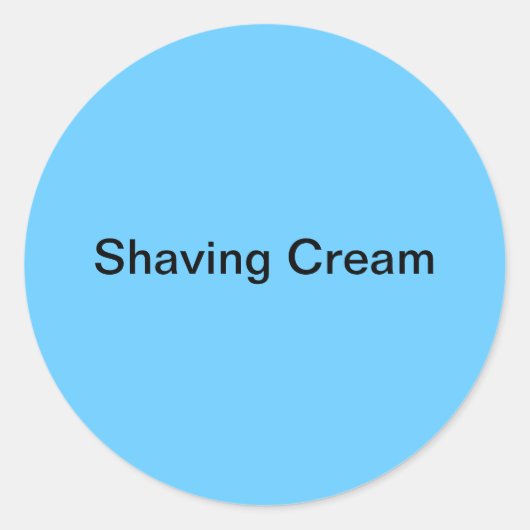 Scheercrèmetiketten/ Ronde Sticker (Voorkant)