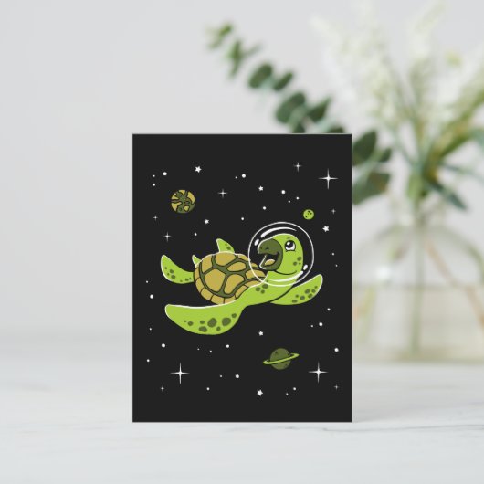 Scheerdieren in de ruimte briefkaart (Staand voorkant)