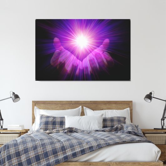 Scheerdoek voor de energiegenezing door genezer AF Canvas Afdruk (Insitu (Slaapkamer))