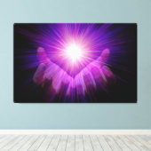 Scheerdoek voor de energiegenezing door genezer AF Canvas Afdruk (Insitu (Houten vloer))