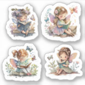 Scheerfeeën met boekenset sticker (Voorkant)