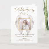 Scheerfoto van Elegant Wings Memorial Service Programma (Voorkant)