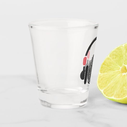 Scheerglas - Dubbellade podcast Shot Glas (Links)