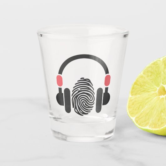 Scheerglas - Dubbellade podcast Shot Glas (Voorkant)