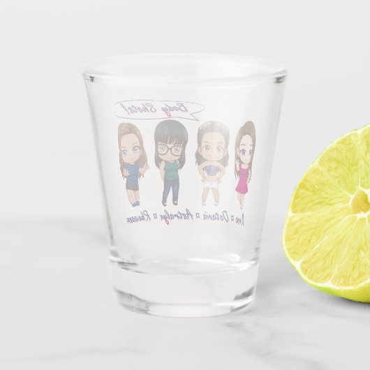 Scheerglas Shot Glas (Achterkant)