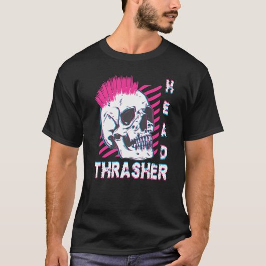 Scheerkop Shirt Verstoorde schedel  Schaats (Voorkant)