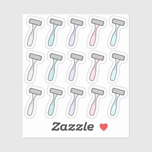 Scheermes Haarverwijdering Verzorging Bujo Planner Sticker (Vel)