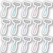 Scheermes Haarverwijdering Verzorging Bujo Planner Sticker (Voorkant)