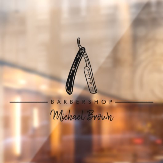 Scheermes Logo Zakelijk Raamsticker (Vel 2)