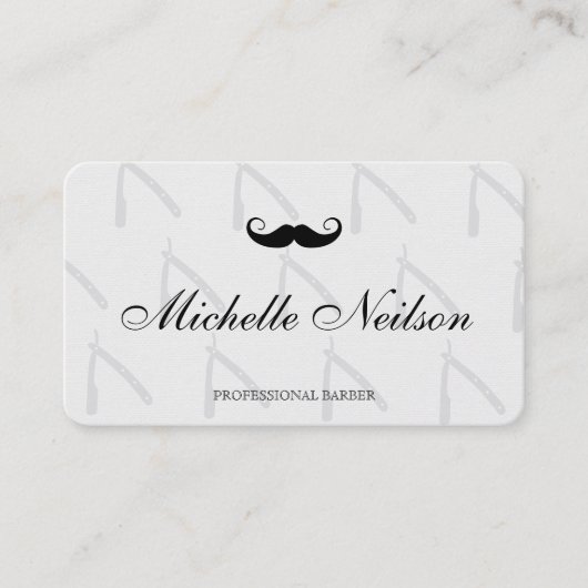 Scheermes Patroon voor Kappers Visitekaartje (Voorkant)