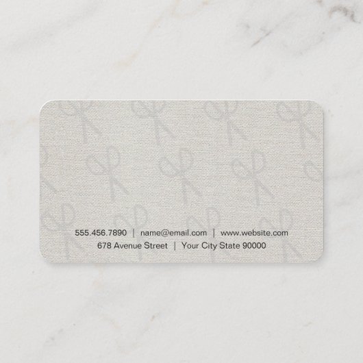 Scheermes Patroon voor Kappers Visitekaartje (Achterkant)