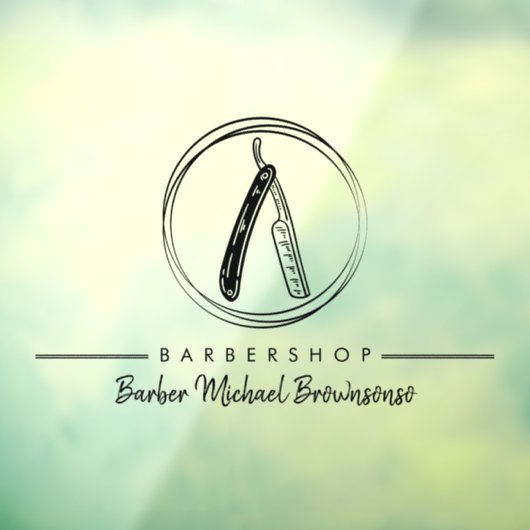 Scheermes Simpele Knip Raamsticker (Vel 3)