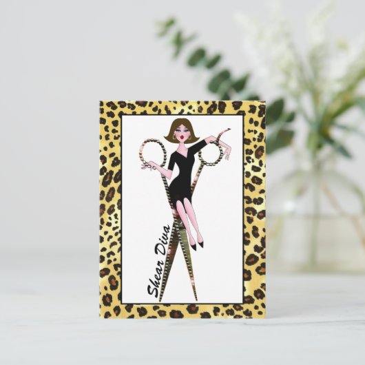 Scheermesje (met donkere haaruitval) Briefkaarten (Staand voorkant)