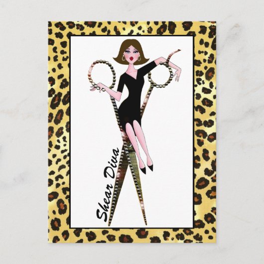 Scheermesje (met donkere haaruitval) Briefkaarten (Voorkant)