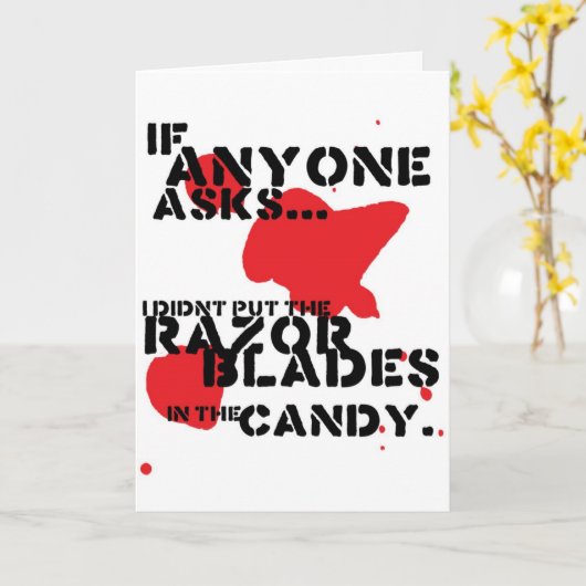 Scheermesjes Kaart (Gele Bloem)