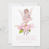 Scheermessen en bloemen "Shower by Mail" Baby Girl Kaart (Achterkant)