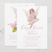 Scheermessen en bloemen "Shower by Mail" Baby Girl Kaart (Voorkant / Achterkant)