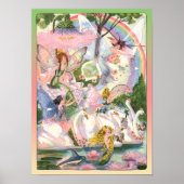 Scheermessen, zeemeerminnen en zwanen afdrukken poster (Voorkant)