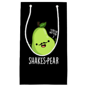 Scheerpeuk Funny Pear Fruit Pun Dark BG Klein Cadeauzakje