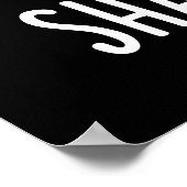 Scheerpeuk Funny Pear Fruit Pun Dark BG Poster (Hoek)