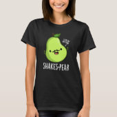 Scheerpeuk Funny Pear Fruit Pun Dark BG T-shirt (Voorkant)