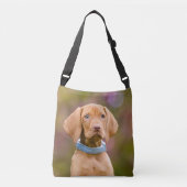 Scheerpups Hongaarse Vizsla Dog Puppy Photo // Crossbody Tas (Voorkant)