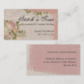  scheerschijfjes rozen naadloos naaien visitekaartje (Voorkant / Achterkant)