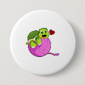 Scheerschild met Koel van Wol Ronde Button 7,6 Cm (Voorkant)