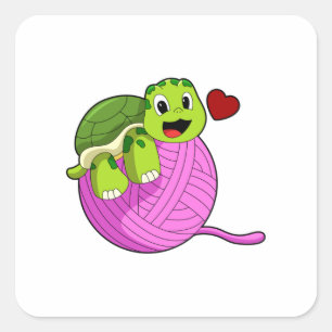 Scheerschild met Koel van Wol Vierkante Sticker