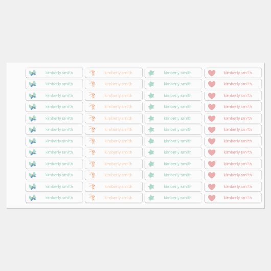 Scheerschool meisjesnaam labels (Vel)