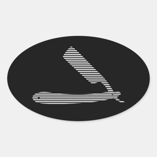 scheerstrepen ovale sticker (Voorkant)