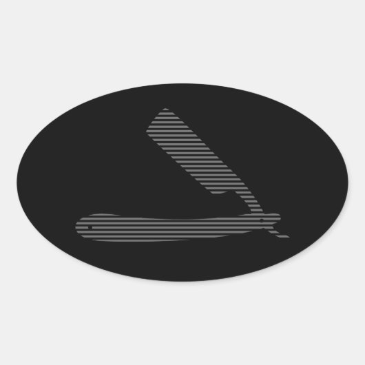 scheerstrepen ovale sticker (Voorkant)